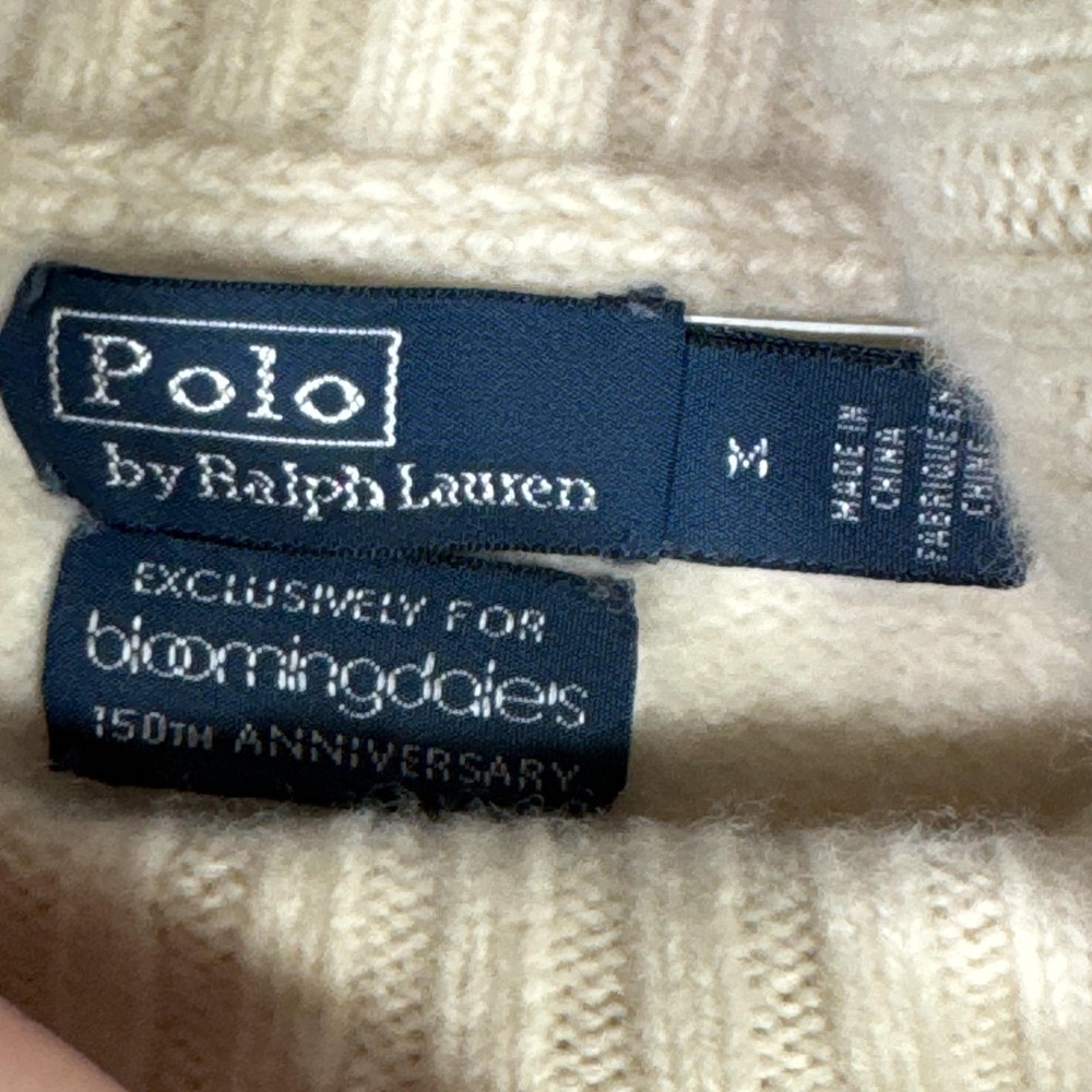 Ralph Lauren Sweater Womens Fits S Cashmere Turtleneck Bear Bloomingdales SHRUNK - Picture 4 of 10